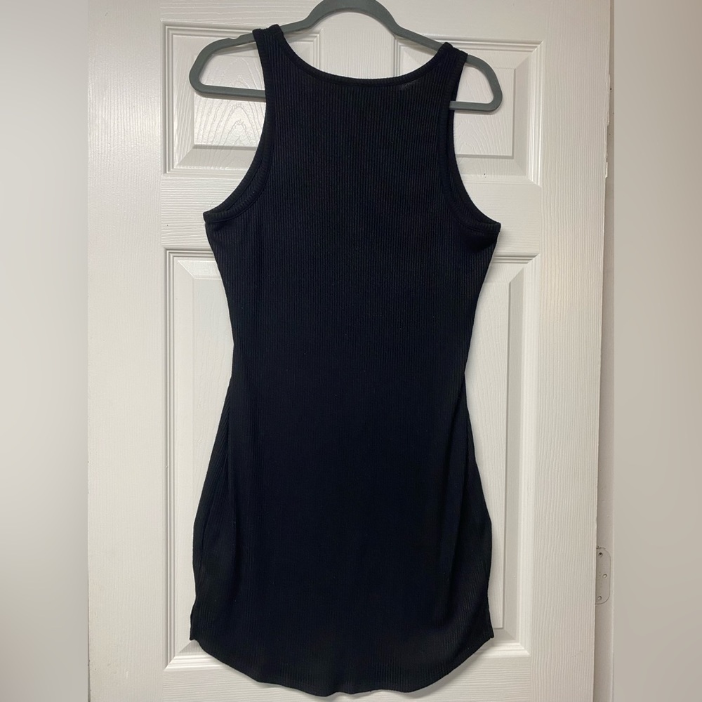 Black Ribbed Dress - Picture 3 of 4
